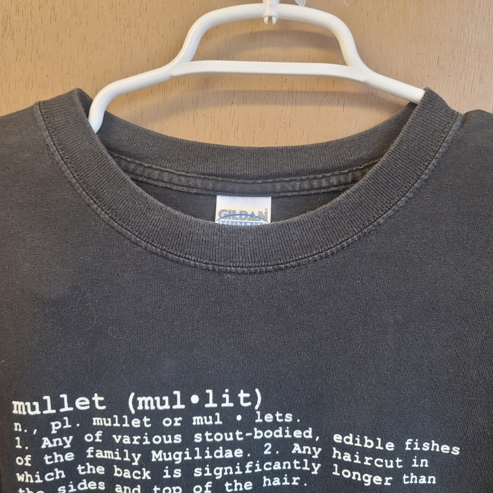 Mullet Definition Novelty T-Shirt Blk Sz‎ XL Short Sleeve Cotton - Picture 10 of 11